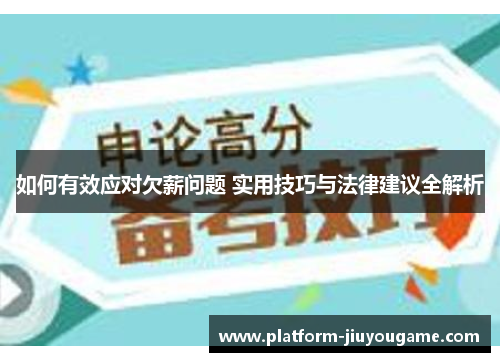 如何有效应对欠薪问题 实用技巧与法律建议全解析